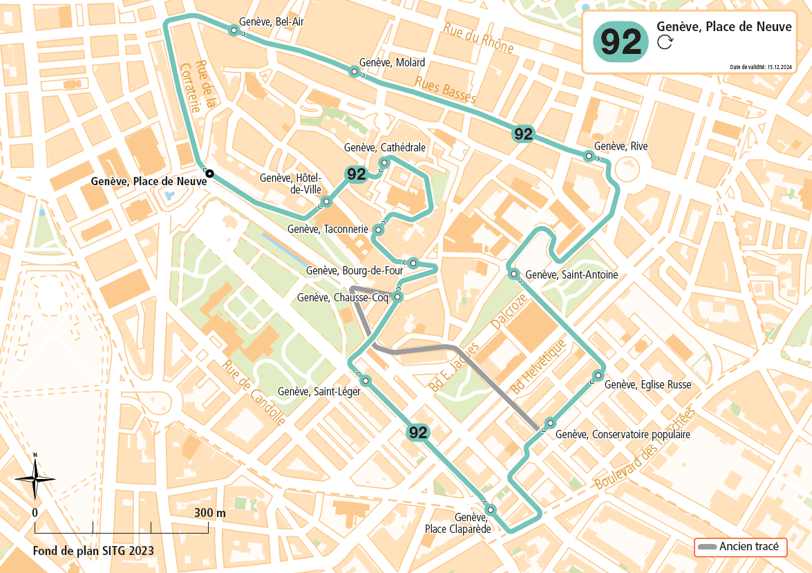 Le parcours de la ligne 92